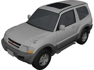Mitsubishi Pajero 3-door (1999) 3D Model 3D Preview