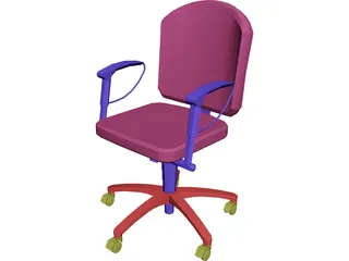 Chair Arms Adjustable 3D Model