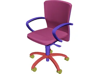 Chair Arms Adjustable 3D Model