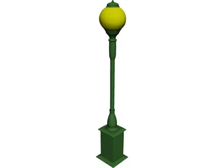 Victorian Street Lamp 3D Model