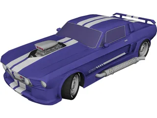 Ford Mustang GT500 Supercharged 3D Model