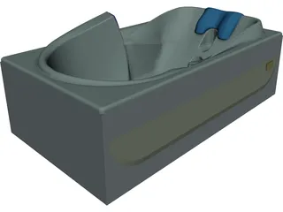 Custom Bathtub 3D Model 3D Preview