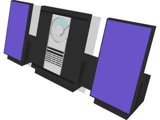 CD Stereo Mini-System 3D Model