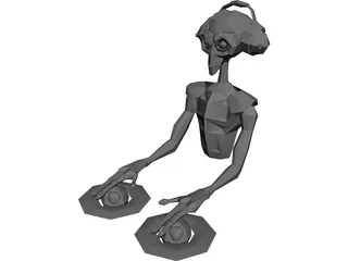 Alien DJ 3D Model 3D Preview