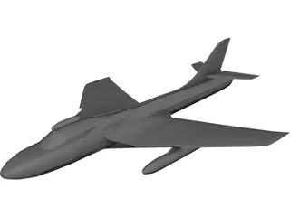 Hawker Hunter 3D Model