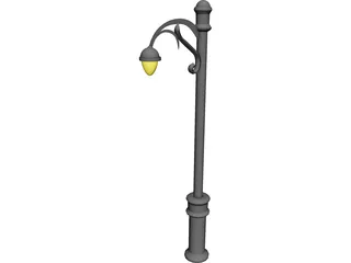 Parisian Street Lamp 3D Model