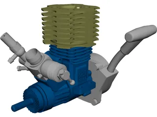 RC OS 15CV Max Model Engine 3D Model