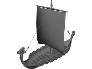 Dragon Longboat 3D Model