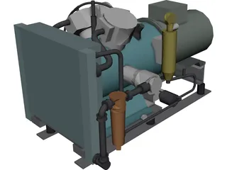 Air Compressor MP 3D Model