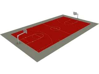 Basketball Court 3D Model