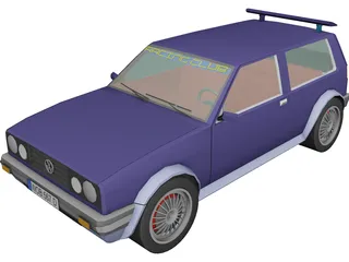 Volkswagen Golf II [Tuned] (1986) 3D Model