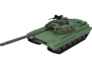 T90 Russian Main Battle Tank (MBT) 3D Model