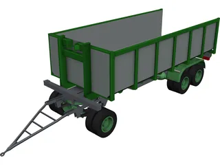 Dumpster Trailer 3D Model