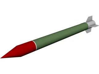 Qassam 2 Rocket 3D Model