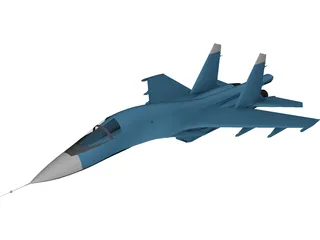 Sukhoi Su-34 Fullback 3D Model