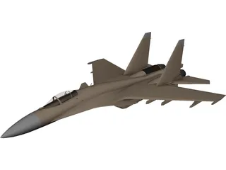 Sukhoi Su-37 Flanker-F 3D Model