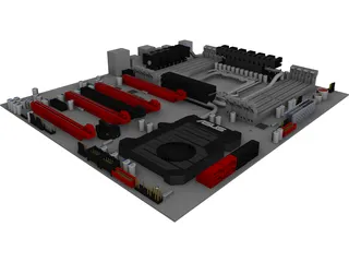 Motherboard CAD 3D Model