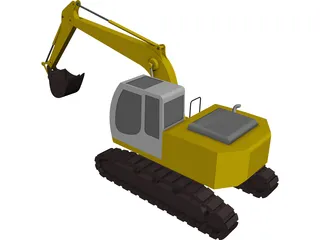 Excavator CAD 3D Model