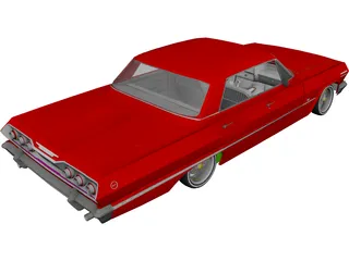 Chevrolet Impala 4-door (1963) 3D Model