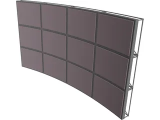 Video Wall 3D Model