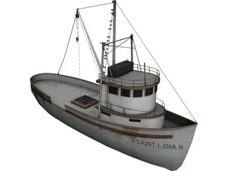 Fishing Boat 3D Model