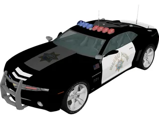 Chevrolet Camaro Highway Patrol 3D Model