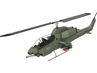 Bell AH-1W SuperCobra 3D Model 3D Preview