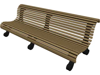 Garden Bench 3D Model