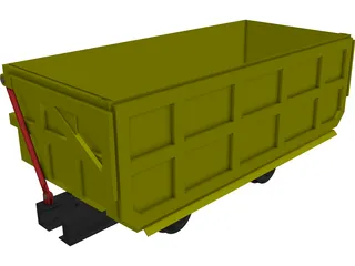 Mine Cart CAD 3D Model