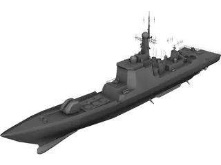 Type 052C Luyang-II Destroyer 3D Model
