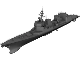 Akizuki-class Destroyer (2010) 3D Model