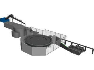 Mineral Water Filling Machine 3D Model