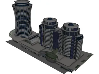 Azim Zadeh Tower 3D Model