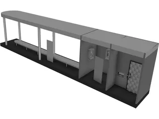 Bus Station 3D Model