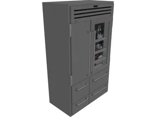 Sub Zero 48 Fridge 3D Model