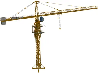 Tower Crane CAD 3D Model