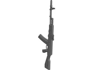 Ak 47 CAD 3D Model