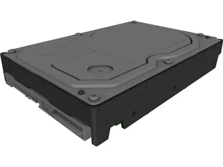 Hitachi 3.5 Inch SATA HDD CAD 3D Model