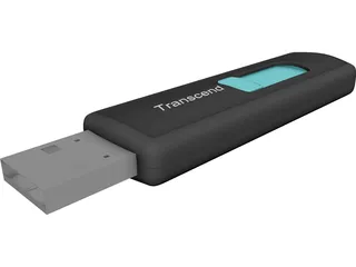 Transcend USB Pendrive 3D Model