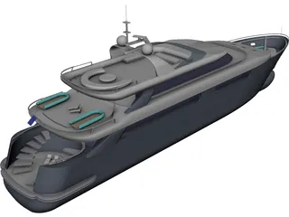 Superyacht 3D Model