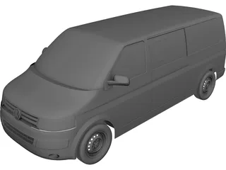 Volkswagen Transporter T5 CAD 3D Model