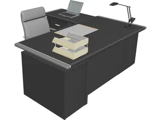 Full Desk Set 3D Model