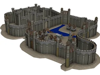 Bravil Castle 3D Model 3D Preview