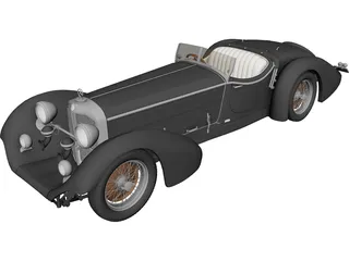 Mercedes-Benz SSK Roadster 3D Model