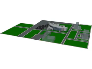 Round Building 3D Model