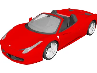 Ferarri 458 Spider (2012) 3D Model