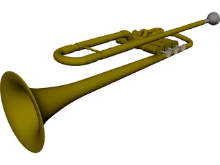 Trumpet CAD 3D Model