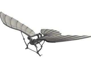 Fly Machine Leonardo Da Vincy 3D Model