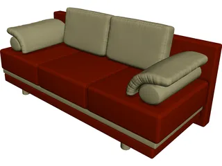 Double Sofa 3D Model