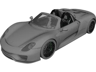 Porsche 918 Spyder (2014) 3D Model 3D Preview